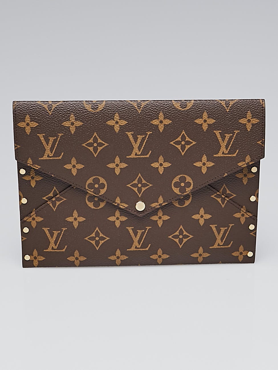 Kirigami leather clutch bag Louis Vuitton Brown in Leather  31235625