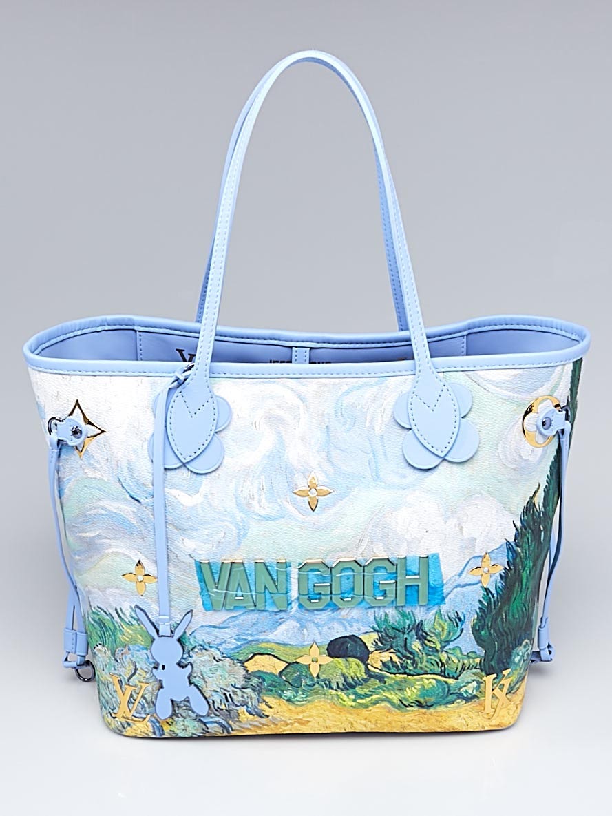 Louis Vuitton Speedy Handbag Limited Edition Jeff Koons Van Gogh Print  Canvas 30 Blue 2468881