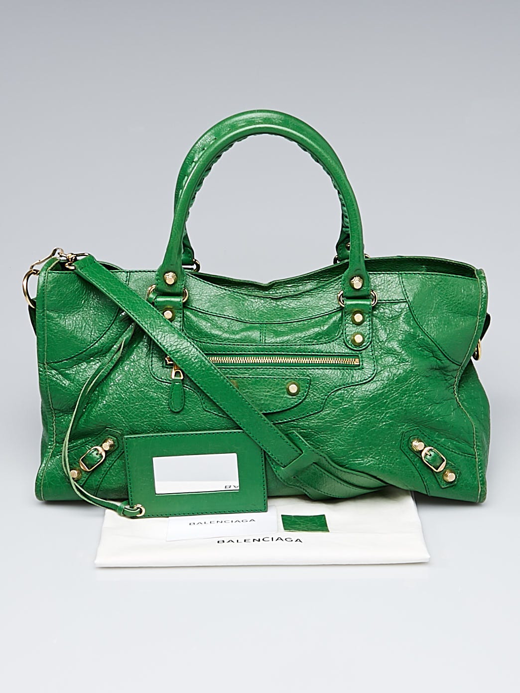 Balenciaga Vert Trefle Lambskin Leather Giant 21 Gold Part Time