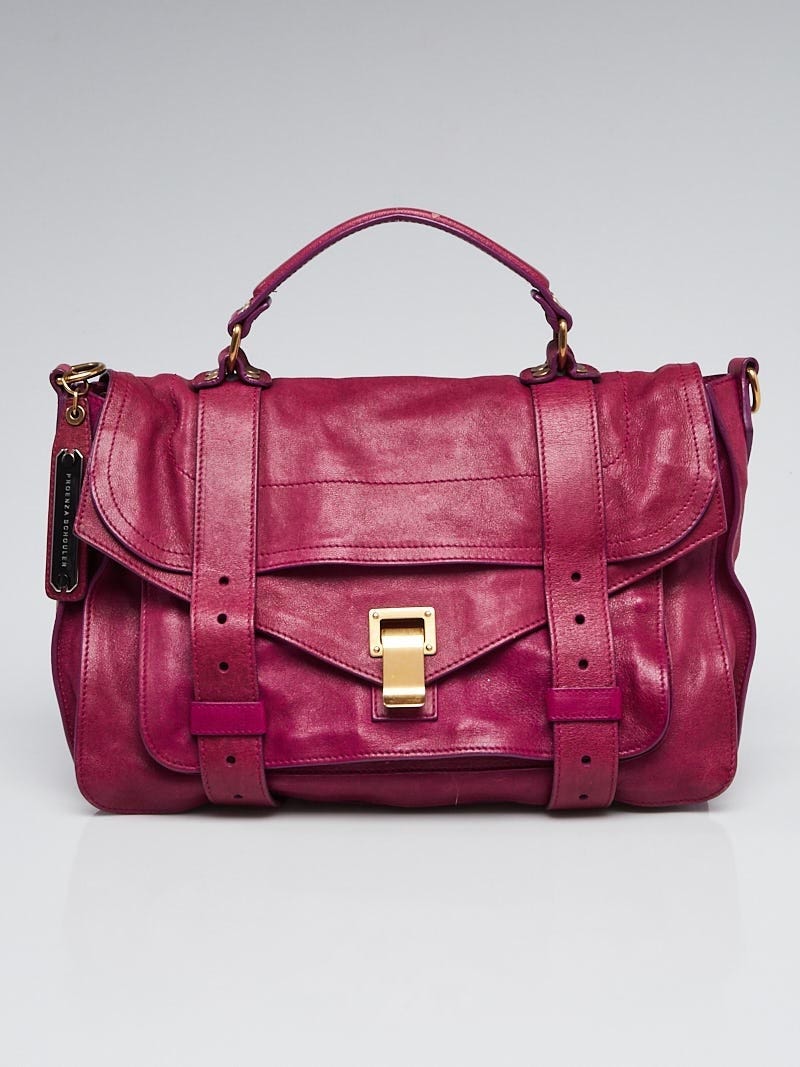 Proenza Schouler Fuchsia Leather Medium PS1 Satchel Bag Yoogi s