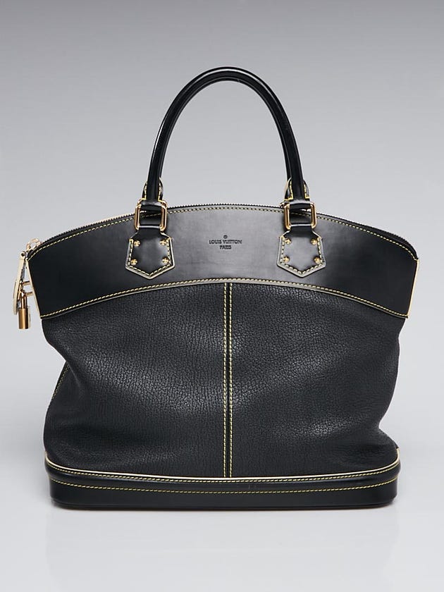 Louis Vuitton Black Suhali Leather Lockit MM Bag