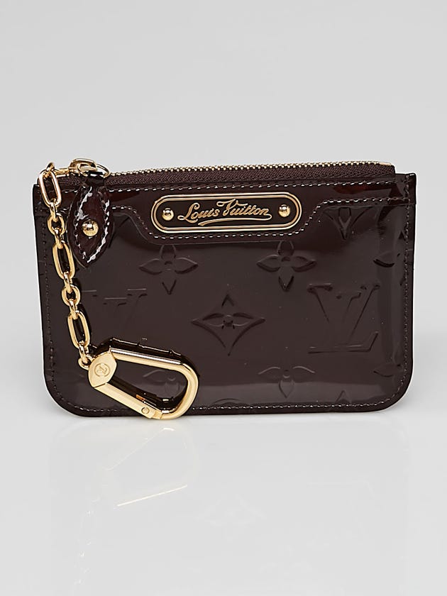 Louis Vuitton Amarante Monogram Vernis Pochette Cles Key and Change Holder