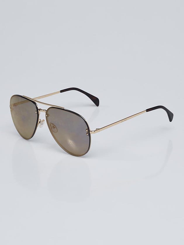 Celine Goldtone Frame Mirror Tint Aviator Sunglasses-41391