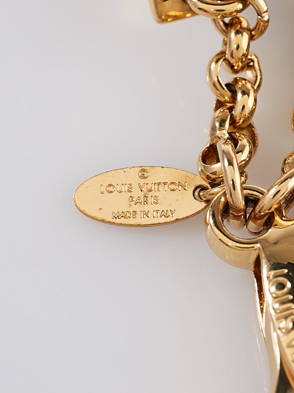 Louis Vuitton Black/Brown/Beige Enamel and Metal Fleur de Monogram Key Ring  and Bag Charm - Yoogi's Closet
