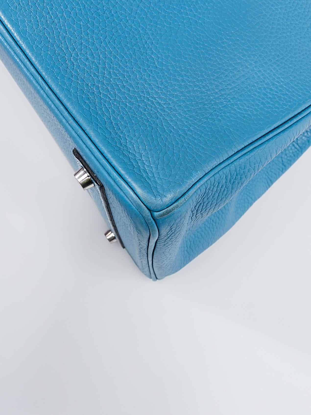 Hermès Birkin 40 Clemence Blue Hydra Bag