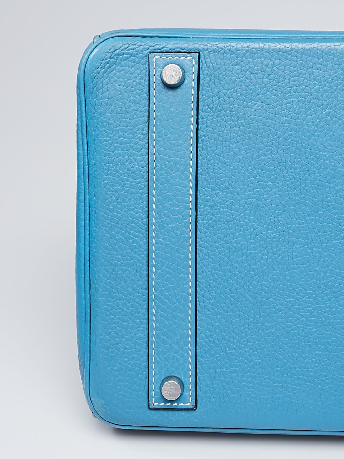 Hermes 40cm Blue Jean Clemence Leather Birkin Bag with Palladium, Lot  #58166