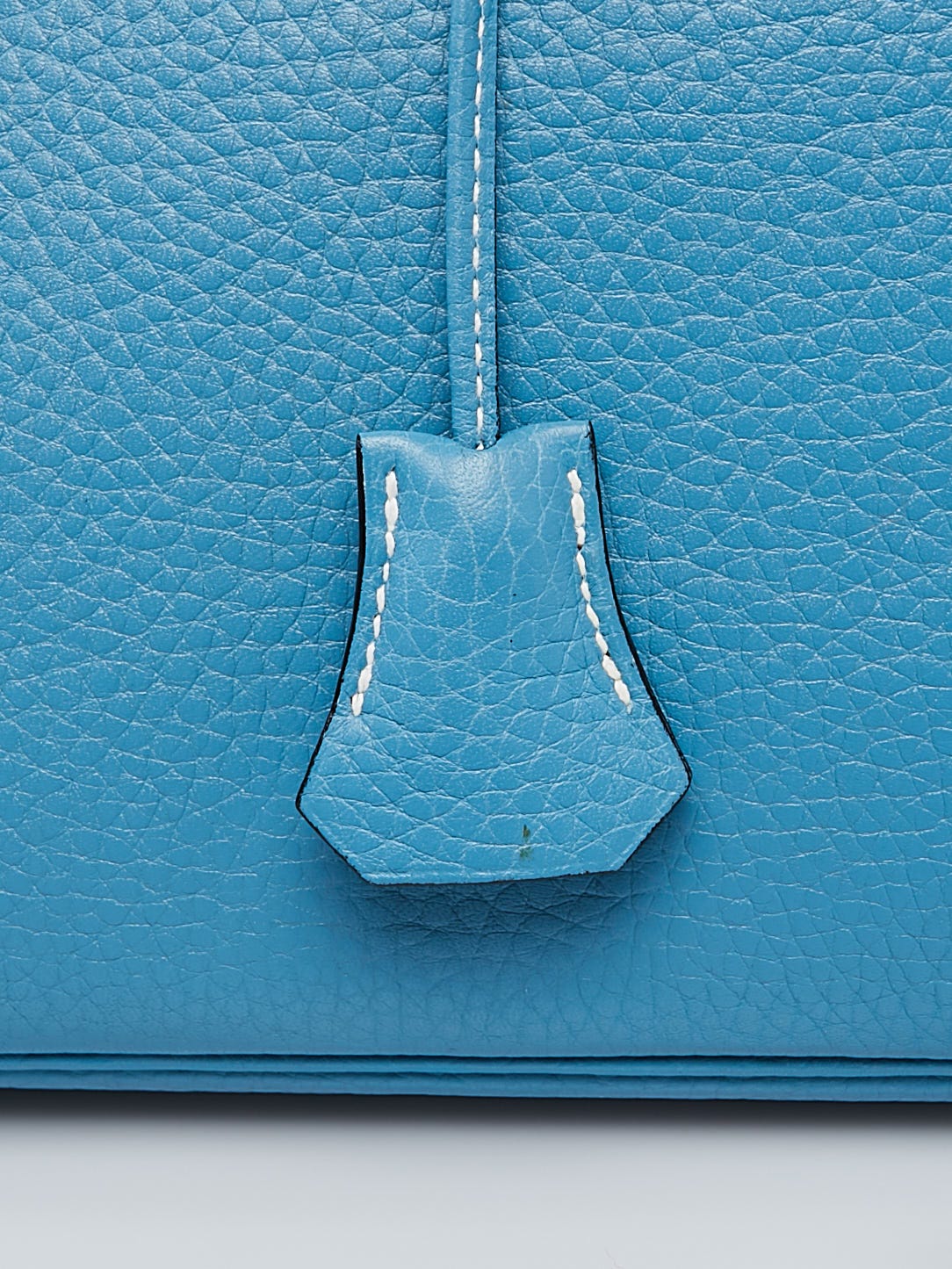 Hermes Blue Arctic Clemence Leather Gao Hobo Bag with Palladium, Lot  #58040