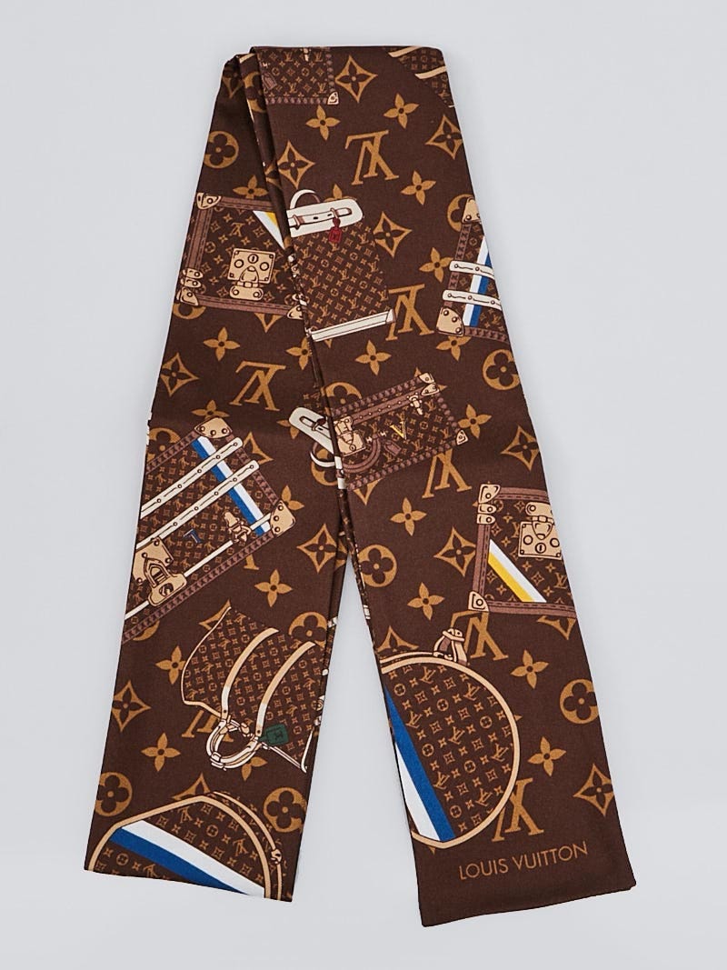 Louis Vuitton Monogram Trunks Bandeau Silk Scarf at 1stDibs
