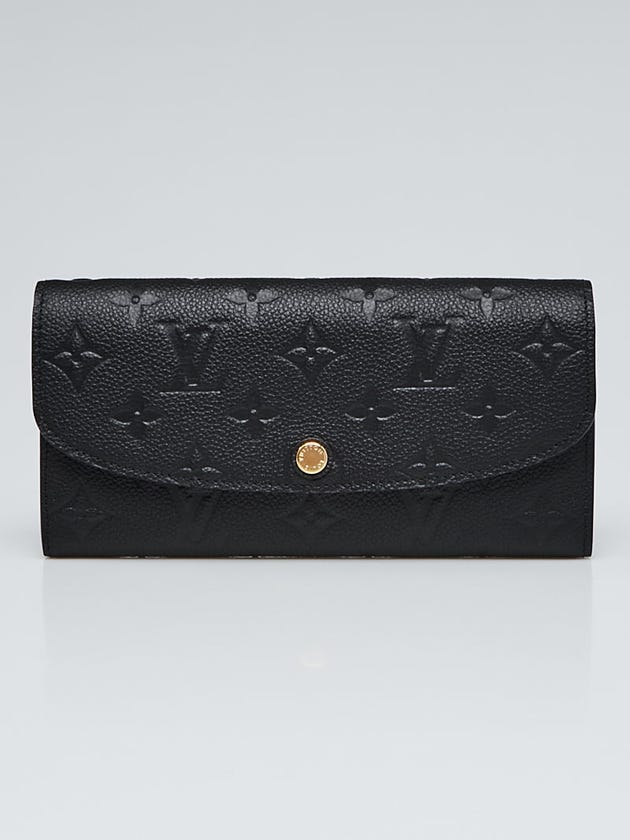 Louis Vuitton Black Monogram Empreinte Leather Emilie Wallet