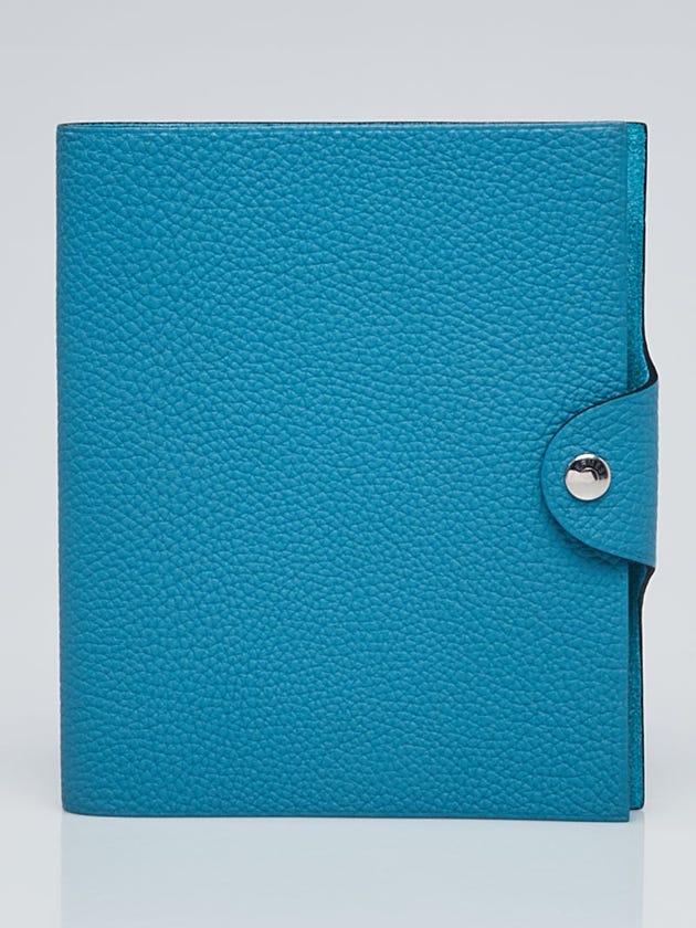 Hermes Turquoise Togo Leather Ulysses PM Agenda Cover