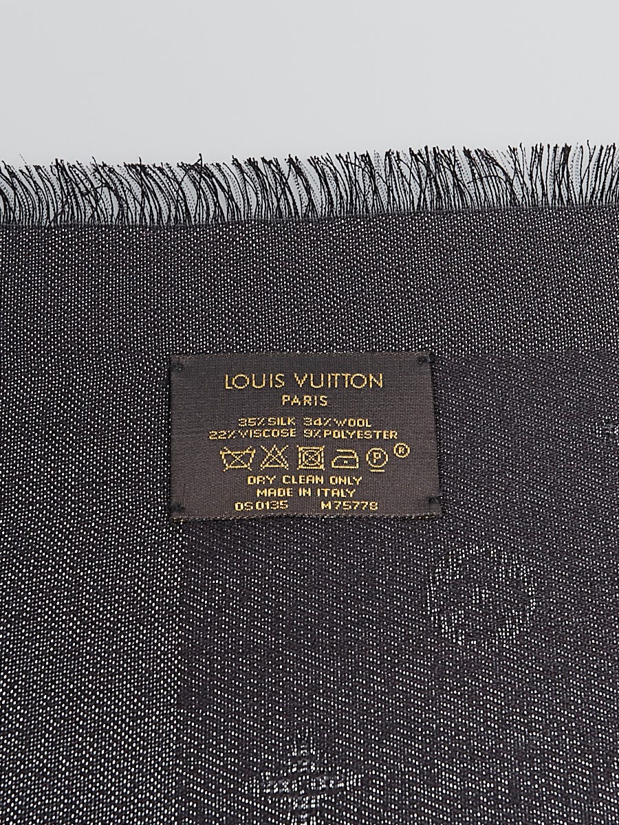 LOUIS VUITTON Silk Etole Monogram LV Ideal Scarf Black 1265122