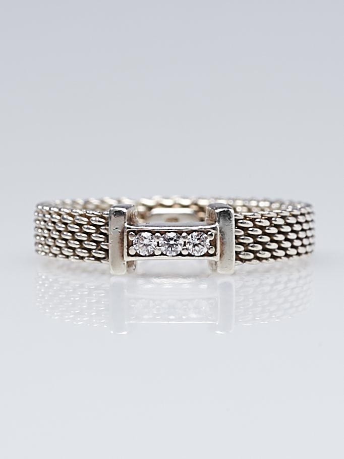 Tiffany & Co Somerset Diamond Mesh Band Ring