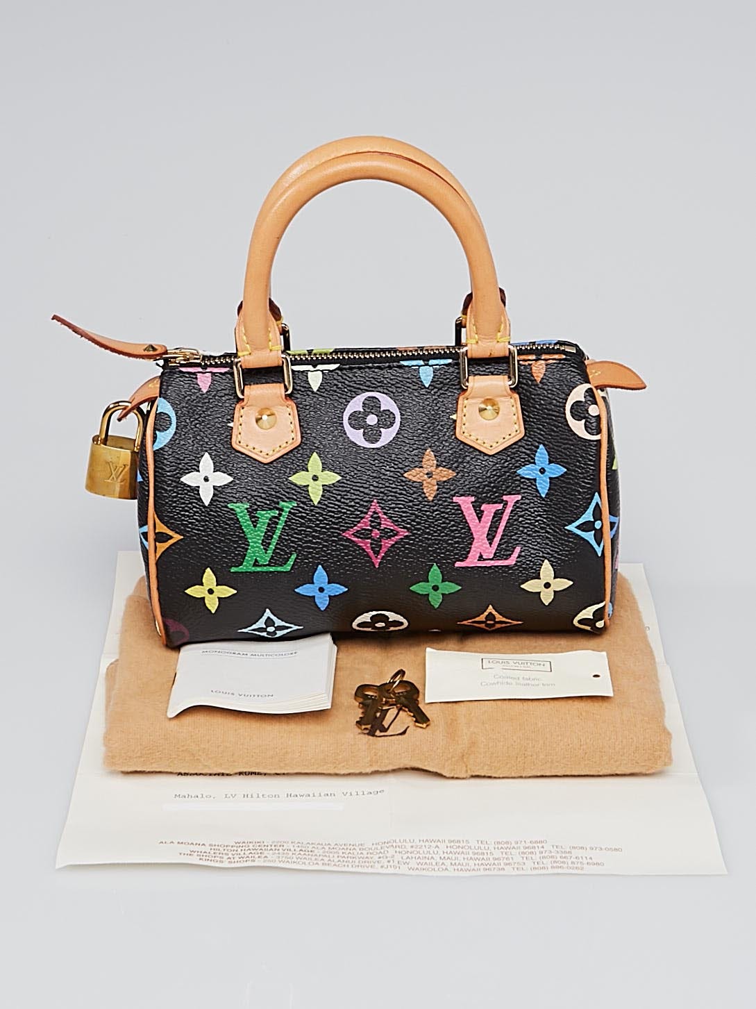 Louis Vuitton Monogram Multicolor Mini Sac HL Speedy Black