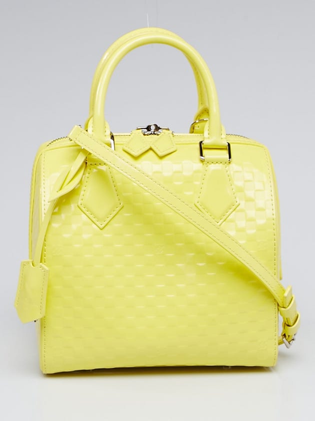 Louis Vuitton Limited Edition Yellow Damier Facette Speedy Cube Bag