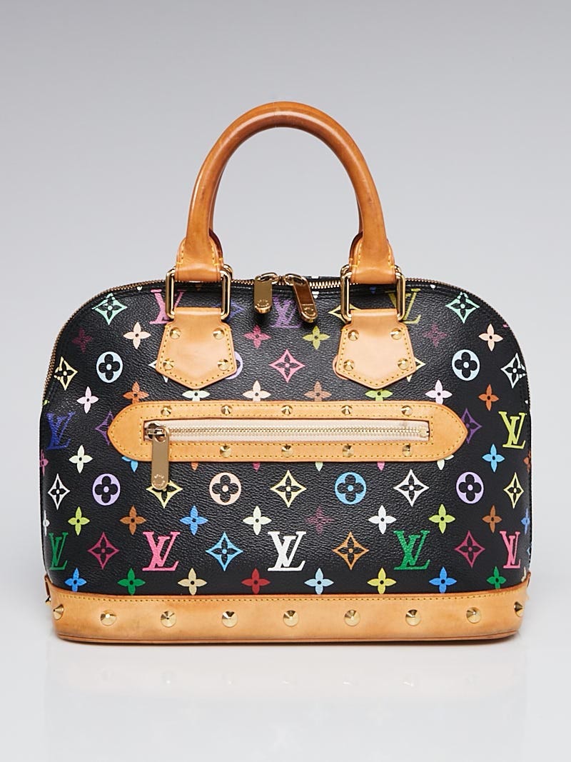 Louis Vuitton Murakami Black Monogram Multicolor Alma PM Handbag
