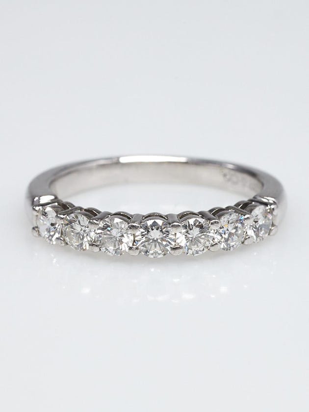 Tiffany & Co. Platinum and Diamond Embrace Band Ring Size 5