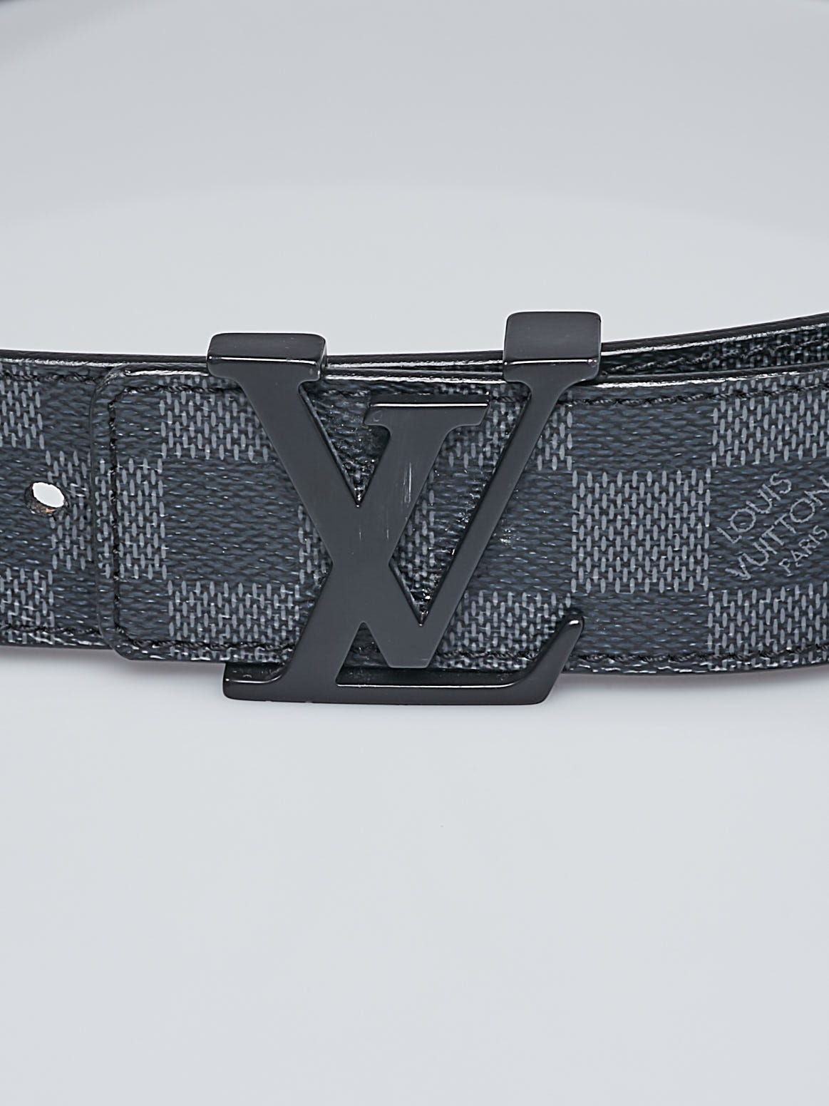 Louis Vuitton Belt Initiales Damier Graphite Black/Grey for Sale