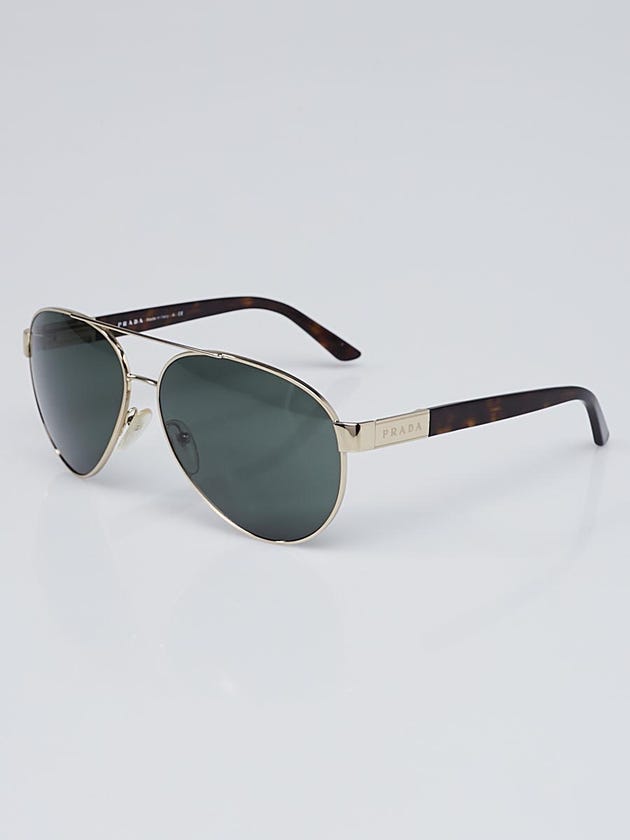 Prada Silvertone Metal Aviator Sunglasses- SPR59