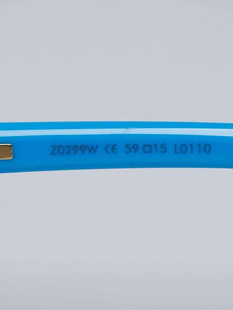 Louis Vuitton Blue Acetate Frame Flore Sunglasses-Z0299W | Yoogi's