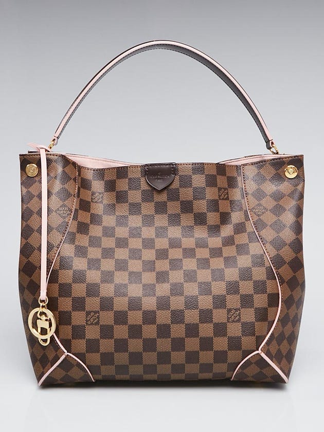 Louis Vuitton Damier Canvas Rose Ballerine Caissa Hobo Bag