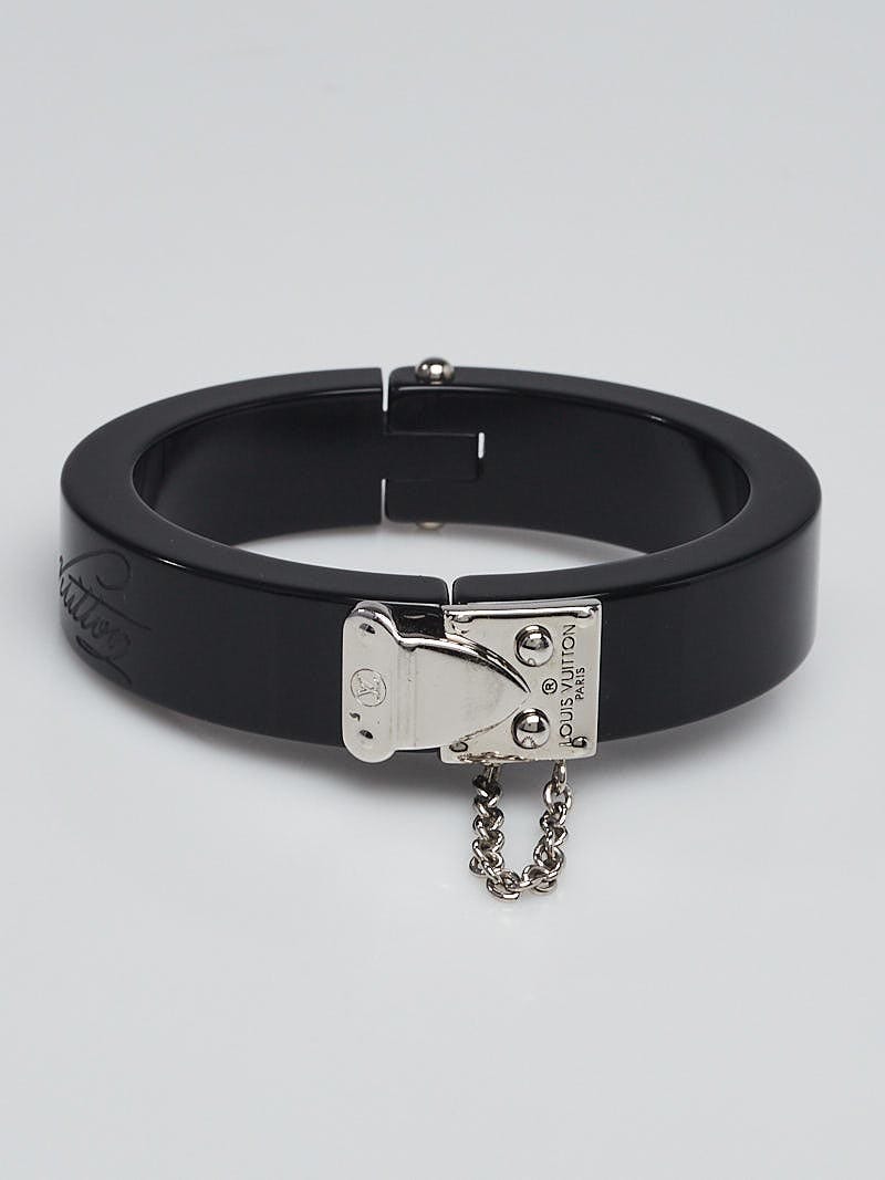 Louis Vuitton BRACELET LOCK ME Black Resin ref.76498 - Joli Closet