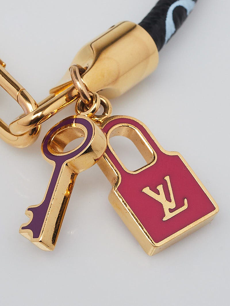 Louis Vuitton Gold Charm Bracelet with Lock and Keys