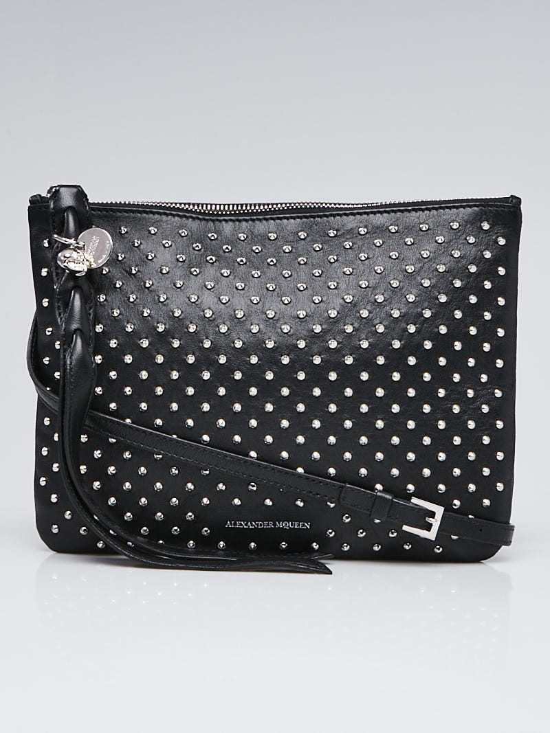 Alexander Mcqueen Women Black Leather Pouch