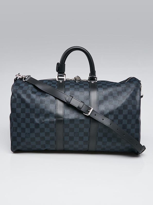 Louis Vuitton Damier Cobalt Canvas Keepall 45 Bandouliere Bag