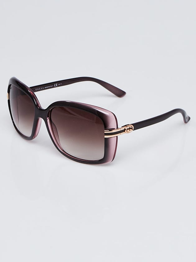 Gucci Brown/Pink Frame Rectangle Sunglasses-3188/S
