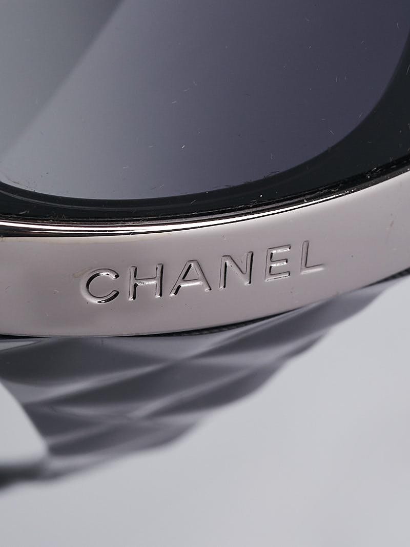 Chanel Black Gradient Lens Quilted Shield Sunglasses - 6009
