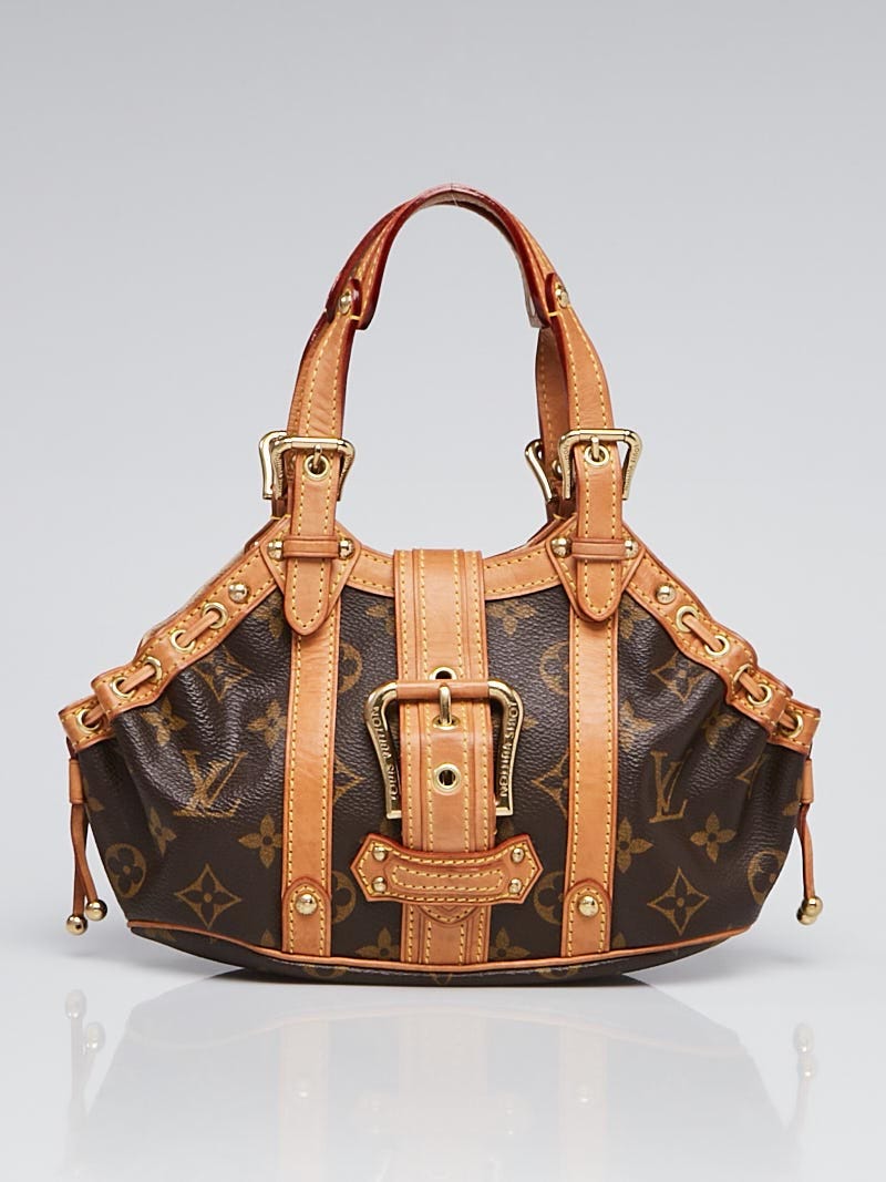 Authentic Louis Vuitton monogram theda pm buckle hand bag purse