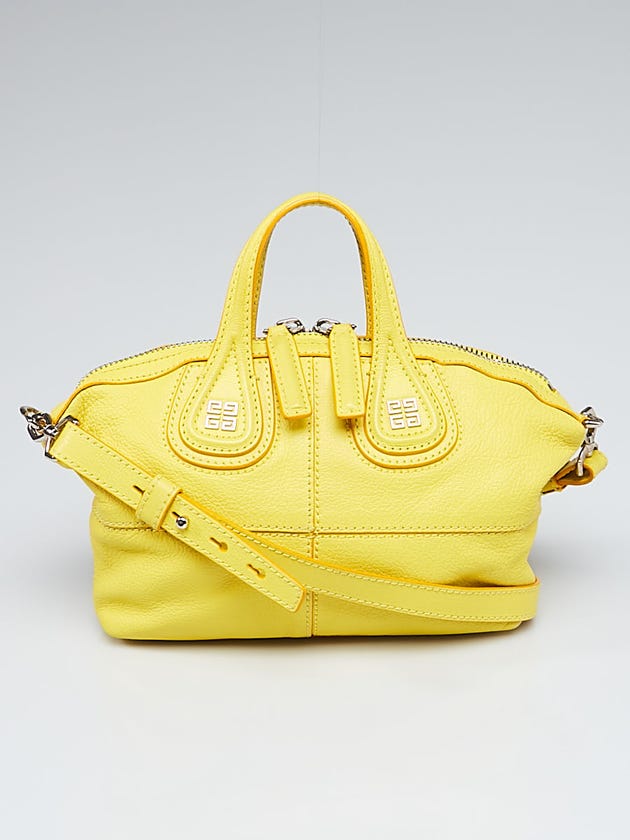 Givenchy Yellow Sugar Goatskin Leather Micro Nightingale Bag