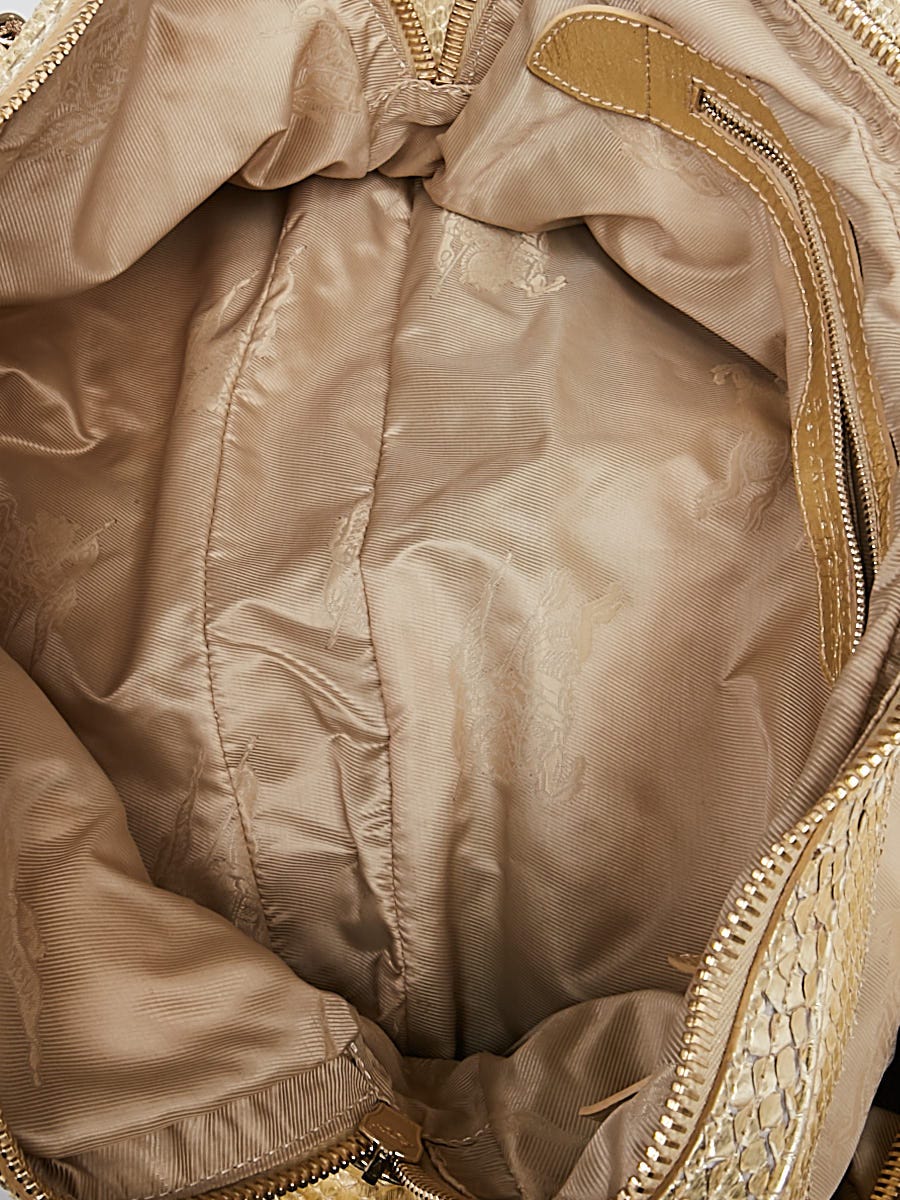 Burberry Prorsum Gold Snakeskin Knight Bag | Yoogi's Closet