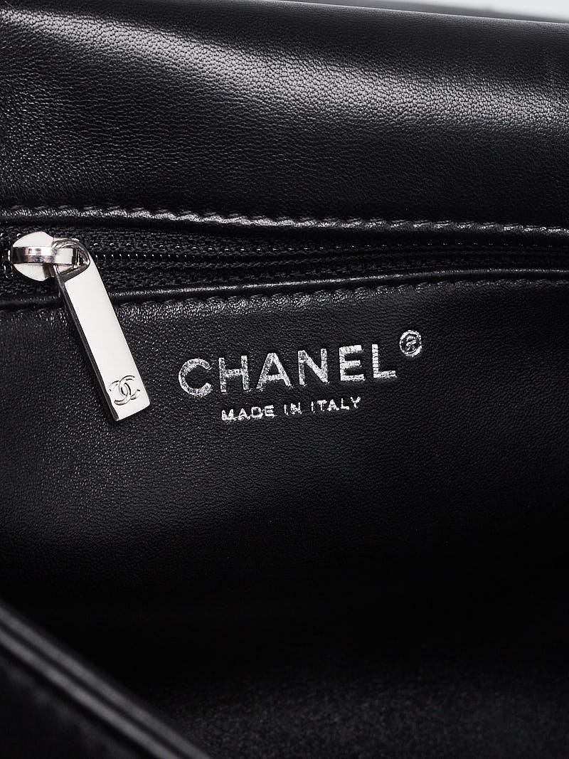 Chanel Black Multicolor Shearling and Lambskin Leather Comic Jumbo