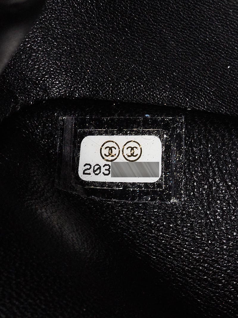 Chanel Black Multicolor Shearling and Lambskin Leather Comic Jumbo