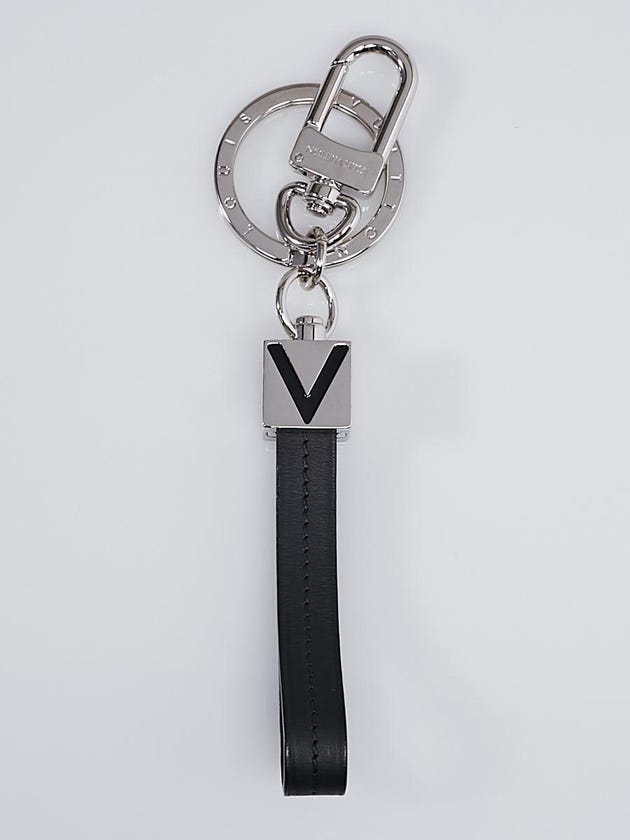 Louis Vuitton Black Leather Dragonne V Key Holder