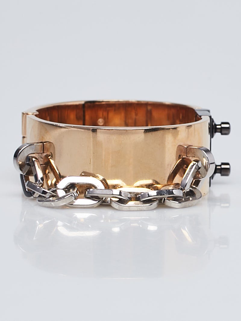 Louis Vuitton Lock Me Leather Bracelet - Gold-Tone Metal Wrap, Bracelets -  LOU195551