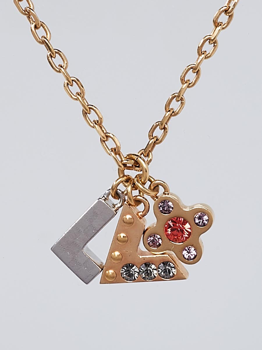 Louis Vuitton Multicolor Love Letter Necklace - Yoogi's Closet
