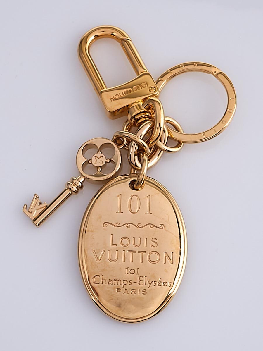 Louis Vuitton Goldtone 101 Champs-Elysees Maison Key Holder and Bag Charm -  Yoogi's Closet