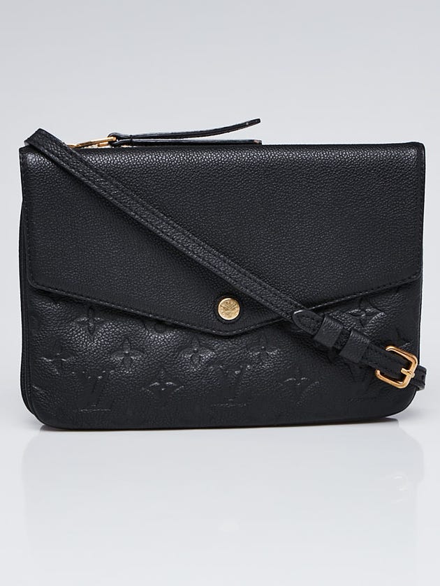 Louis Vuitton Black Monogram Empreinte Leather Twice Bag