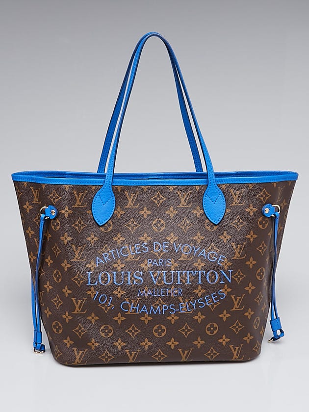 Louis Vuitton Grand Bleu Monogram Ikat Neverfull MM Bag