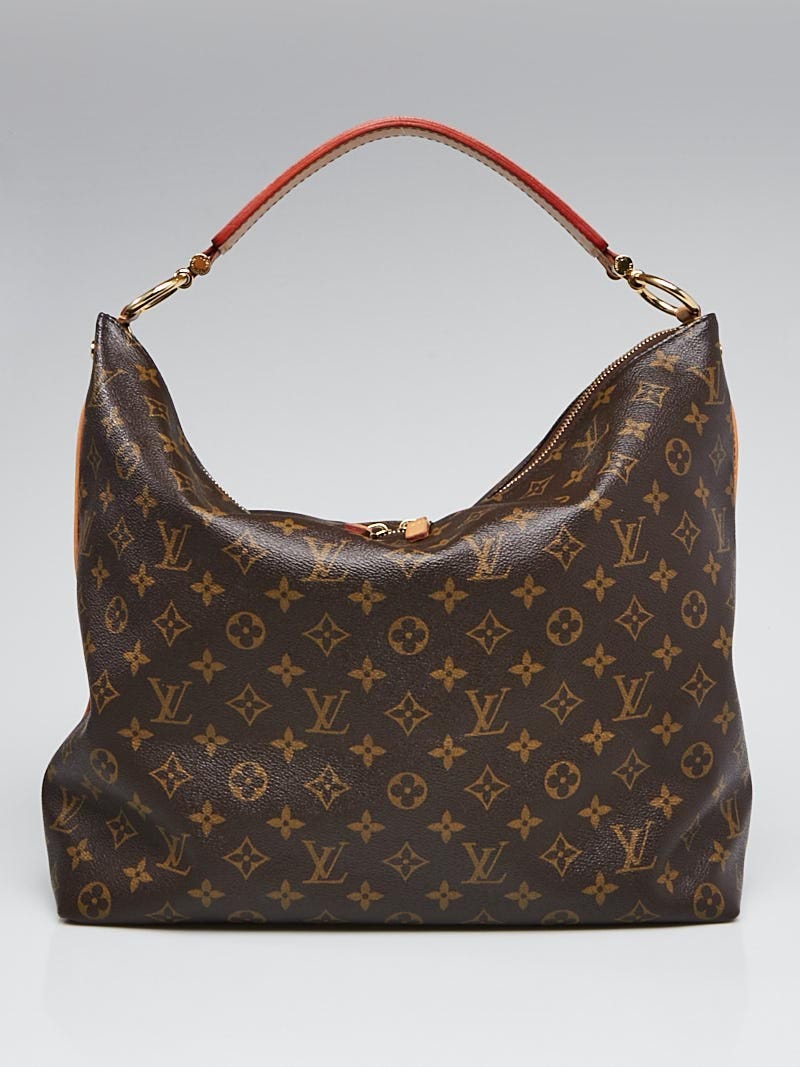 LOUIS VUITTON Sully MM Monogram Canvas Shoulder Bag Brown