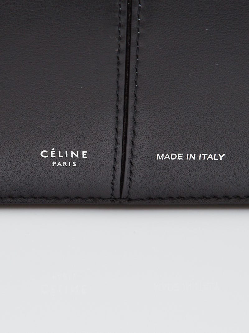 Celine Black Smooth Leather Medium -Tri-Fold Shoulder Bag