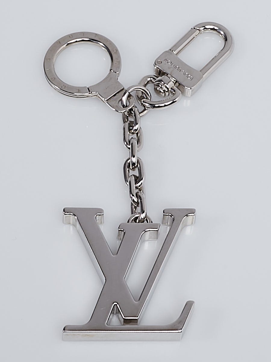 Louis Vuitton LV initials Key Holder and Bag Charm Silver Metal