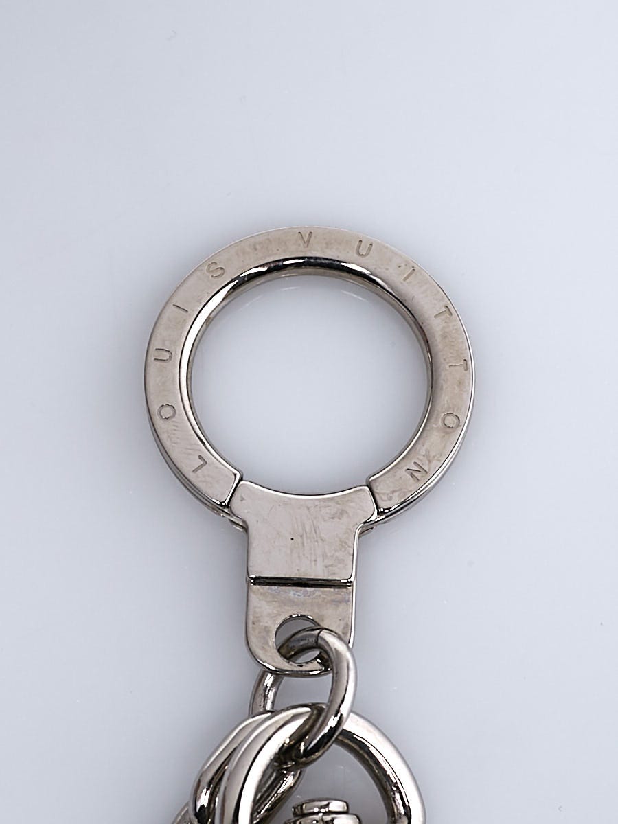 Louis Vuitton Silver LV Initiales Key Holder and Bag Charm