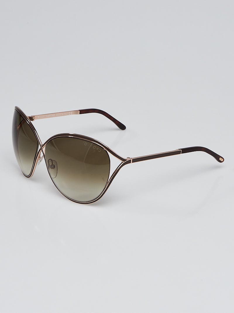 Tom Ford Brown Frame Gradient Tint Sienna Sunglasses - Yoogi's Closet