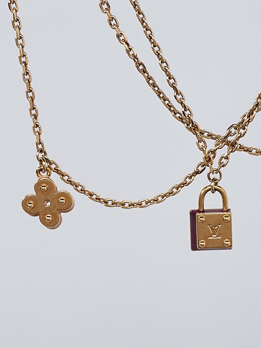 LOUIS VUITTON Sweet Charms Tiered Necklace Gold 795052