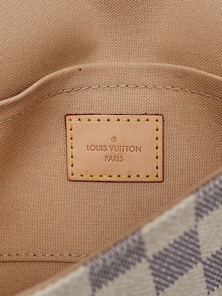 Louis Vuitton Damier Azur Canvas and Patent Leather Wedge Sandals Size  8.5/39 - Yoogi's Closet