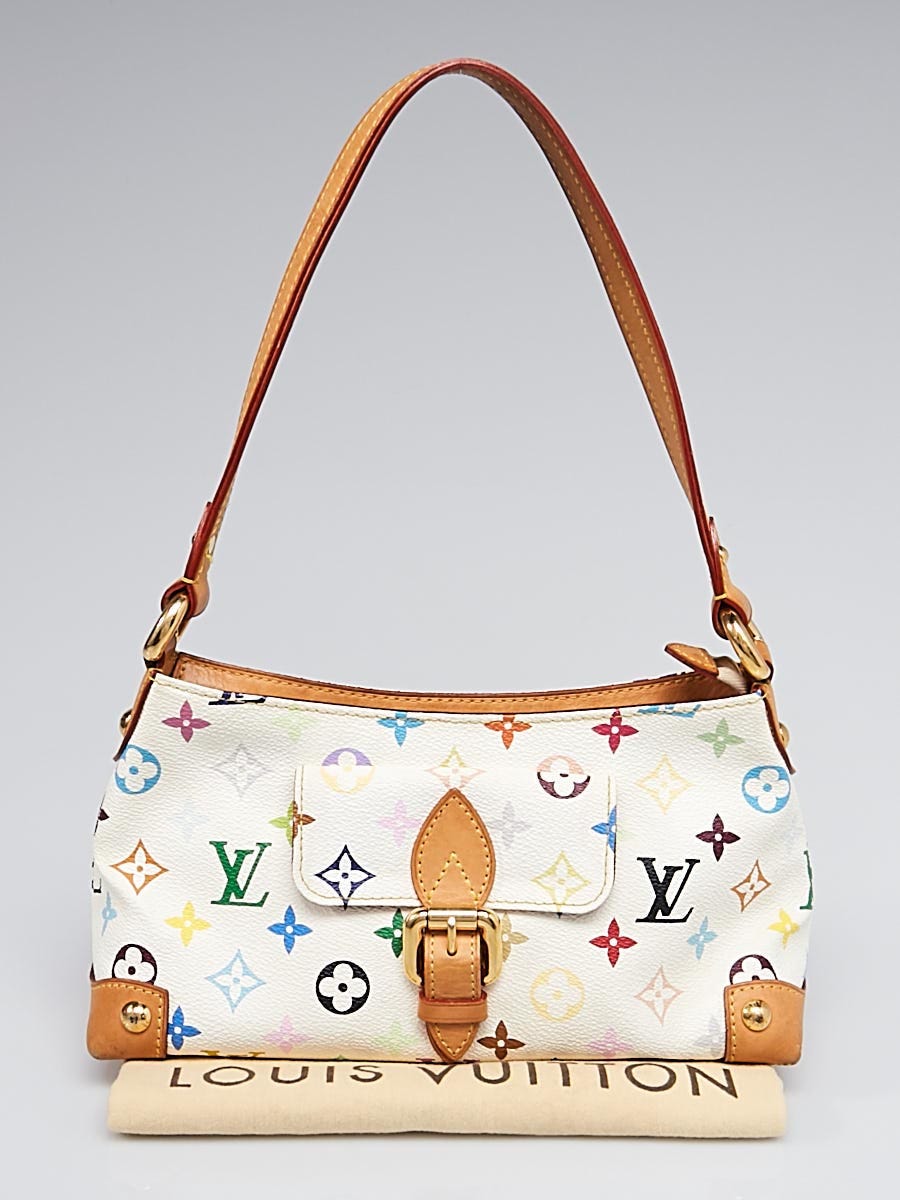 Louis Vuitton White Monogram Multicolor Greta Bag - Yoogi's Closet