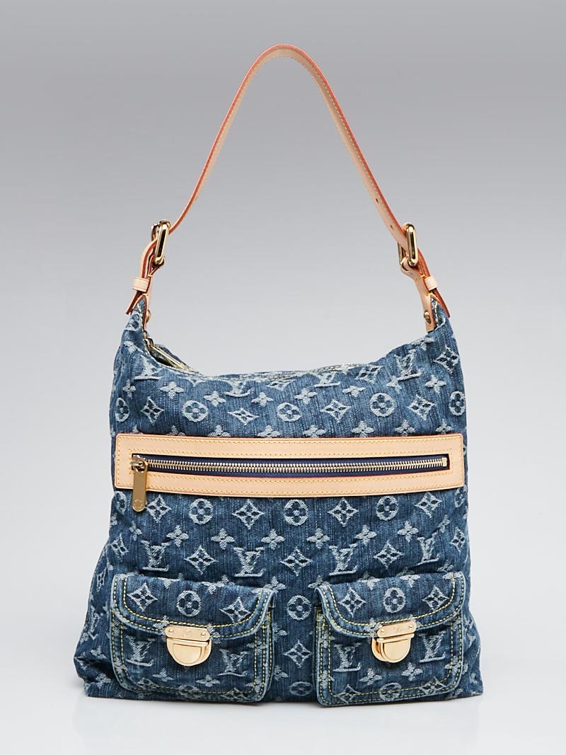 Louis Vuitton Blue Denim Monogram Denim Baggy GM Bag - Yoogi's Closet